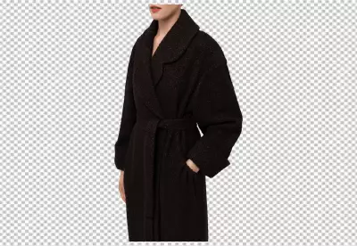 Fashion wool coat isolated