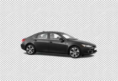 Stylish Dark Grey Sedan Car Isolated on a Pristine White Background image