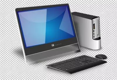 View of retro computer and technology PNG BG