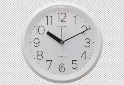 Wall clock isolated transparent background 