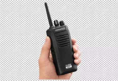 Black portable radio ht or walkie talkie in PNG
