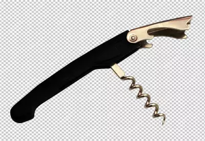 Corkscrew on transparent background 
