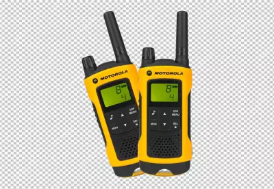 Walkie talkies on transparent PNG BG