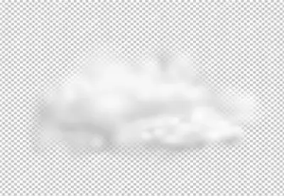 Realistic cloud on transparent Cloud