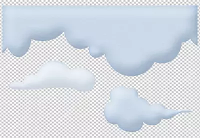 Realistic cloud on transparentCloud png isolated 