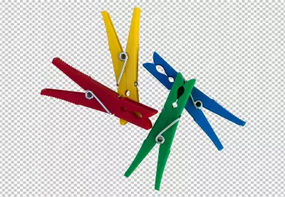 Colorful clothespin transparent background