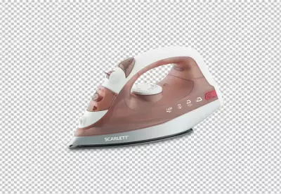 Realistic iron transparent background 