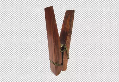 Colorful clothespins hanging on a string 