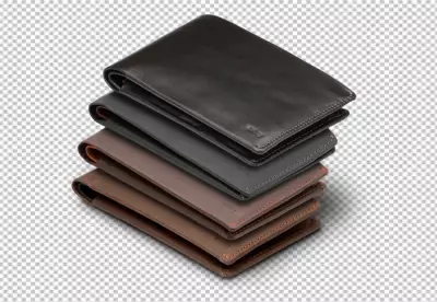 Elegant Stacked Leather Wallets in Various Neutral and Earthy Hues image