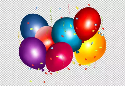 Colorful Confetti Vector Festive Illustration of Falling  PNG