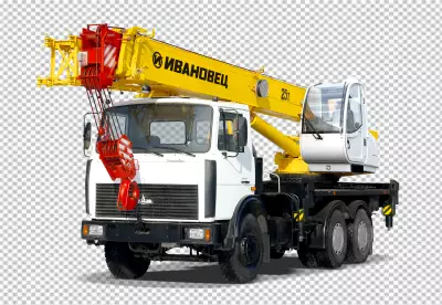 A large yellow crane that has the word quot excavator quot on it