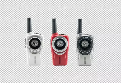 Portable Radios WalkieTalkie Isolated on a Transparent Background