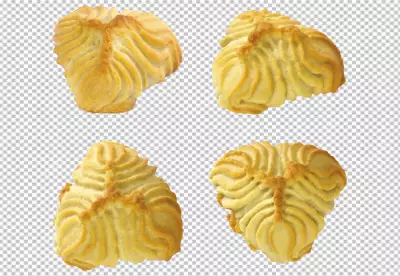 Pile of cookies with chocolate chips in front of cloth