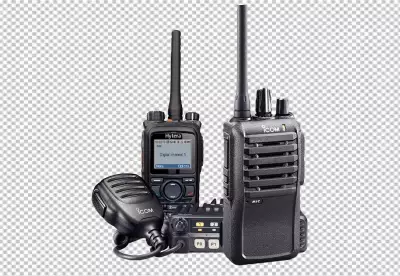 Black portable radio ht or walkie talkie