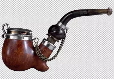 Elevated view of broken cigarette on white backdrop transparent background 