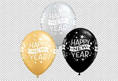 Colorful Balloons, Happy New Year, Celebration Decor