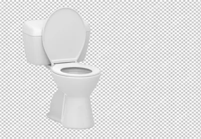 Clean White Ceramic Toilet with Open Lid and Seat for Modern Bathroom Design image