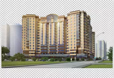 Beautiful aerial view of futuristic city landscape png