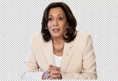 President Kamala Harris talling somthing