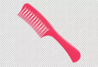 PNG Hair coloring realistic set with isolated image of brush