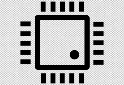 CPU  processor transparent background PNG