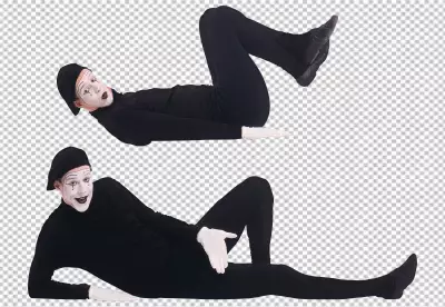 Clown character black dress tow boys PNG