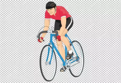 Man cycling outdoors with his bike and helmet