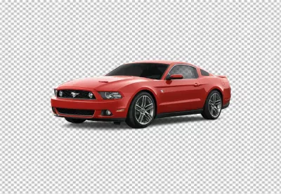Sleek Red Ford Mustang Sports Car Dynamic Automotive Studio Shot image
