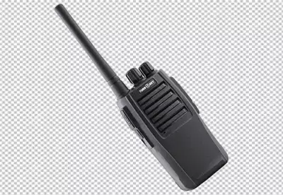 Radio communication device on white background Handheld walkie talkie for outdoor