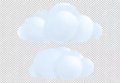 cloudy sky with realistic fluffy clouds PNG