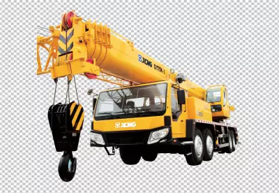 Construction site building crane