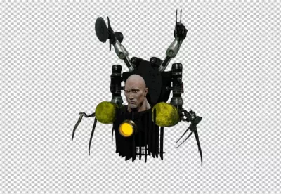 Powerful Cybernetic Humanoid with Lethal Robotic Arms and Glowing Energy Core image