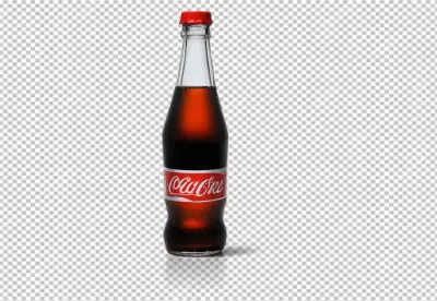 Classic Chilled Coca Cola Bottle with Condensation Captures Refreshment image