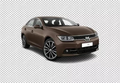 Elegant Brown Sedan Automobile Isolated on Pristine White Background image
