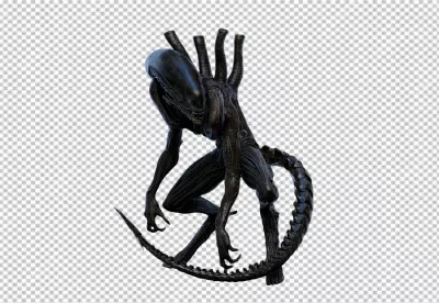 Xenomorph Alien Creature Sci-Fi Horror Monster Dark Background