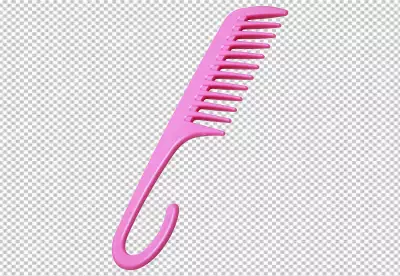 Hairbrush or comb transparent background 