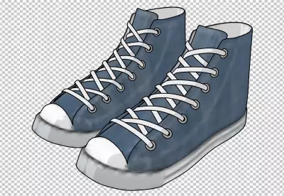 Pair Of leather Sports Shoes On PNG