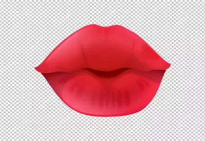 Hand Painted Red Lipstick Lips Kiss Clipart Transparent PNG Hd | valentines day