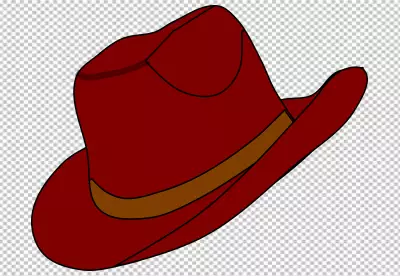 Cowboy hat and mustache