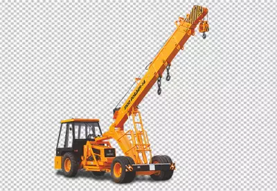 construction vehicles isolated on transparent background PNG