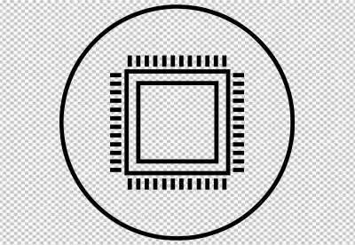 Magnificent Microchip isolated on PNG background