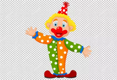 Clown in many outfits