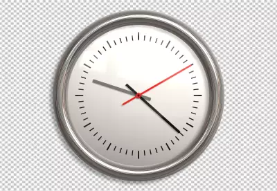 Flat lay wall clock still life