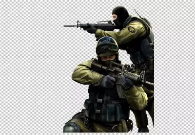 Army soldiers fighting with guns defending PNG