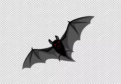 Bat spooky halloween silhouette illustration black symbol vampire isolated horror