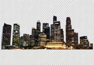 Buildings of different designs glass png