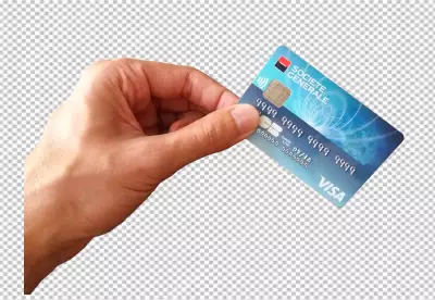 Set of realistic credit cards PNG