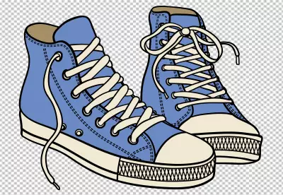 Hand drawn shoe PNG BG
