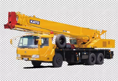 truck crane isolated on transparent