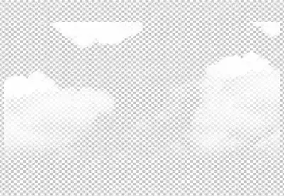 Yellow cloud collection PNG